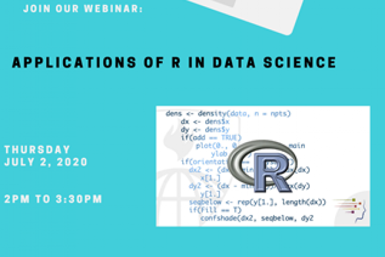 Webinar poster: Applications of R software in data science
